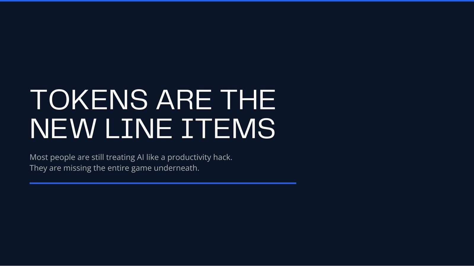 Tokens are the new line items
